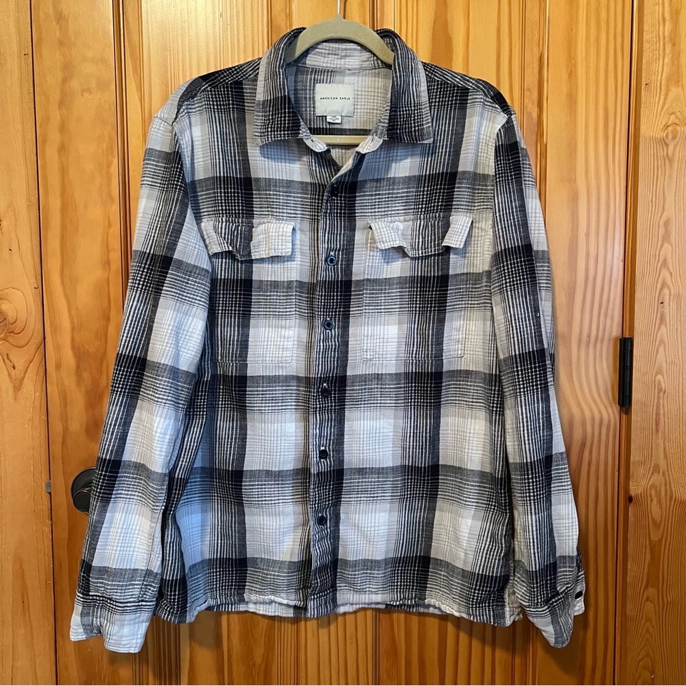 American Eagle Flannel Shirt - Men's Large - Great Gently Used Condition
